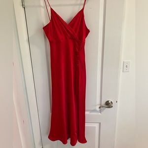 Satin dress from Zara